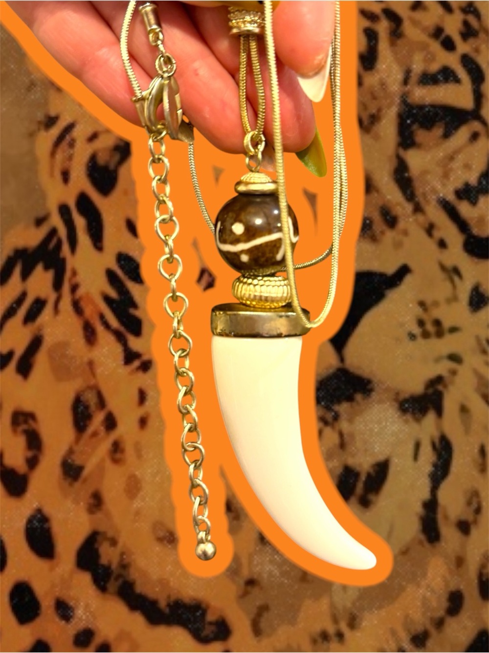 Chico's‎ Talon Necklace Gold Tone Chain Safari Adventure